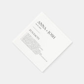 Spaß Fakten Moderne Typografie Hochzeitsfeier Napk Serviette (Ecke)