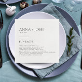 Spaß Fakten Moderne Typografie Hochzeitsfeier Napk Serviette