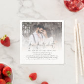 Spaß Fakten Neuerscheinungen Foto Overlay Hochzeit Serviette (Beispiel)