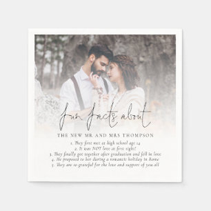 Spaß Fakten Neuerscheinungen Foto Overlay Hochzeit Serviette