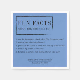 Spaß Fakten personalisierte Servietten zum Geburts