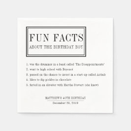 Spaß Fakten personalisierte Servietten zum Geburts