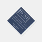 Spaß Fakten personalisierte Servietten zum Geburts (Ecke)