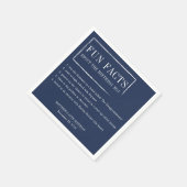 Spaß Fakten personalisierte Servietten zum Geburts (Ecke)