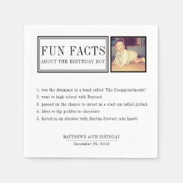 Spaß Fakten personalisierte Servietten zum Geburts
