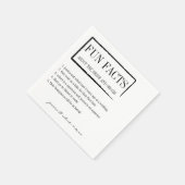 Spaß Fakten Personalisiertes Papier Napkins Serviette (Ecke)