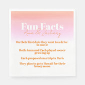 Spaß Fakten Rosa Brautparty Serviette (Vorderseite)