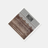 Spaß Fakten Rustikale Hochzeit Serviette (Ecke)