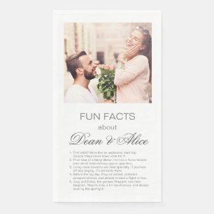 Spaß Fakten über Bride & Groom Modernes einfaches Serviette