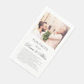 Spaß Fakten über Bride & Groom Modernes einfaches Serviette (Ecke)