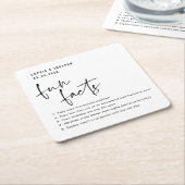 Spaß Fakten über das Paar Hochzeit Rechteckiger Pappuntersetzer (angewinkelt)