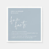 Spaß Fakten über das Paar Light Blue Wedding Serviette (Vorderseite)