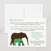 Spaß Fakten über Elefanten Postkarte (Vorne/Hinten)