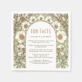 Spaß Fakten Vintage Jugendstil-Hochzeit Serviette (Vorderseite)