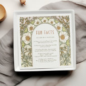 Spaß Fakten Vintage Jugendstil-Hochzeit Serviette