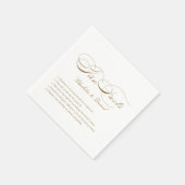 Spaß Fakten Vintage klassische Script Hochzeit Serviette (Ecke)