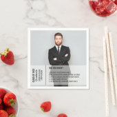 Spaß Fakten wussten Sie Abschluss Foto modern Serviette (Beispiel)