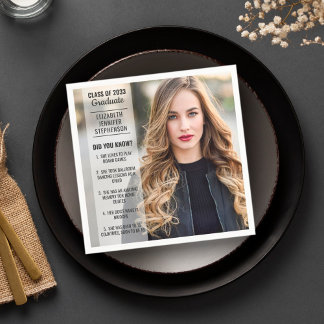 Spaß Fakten wussten Sie Abschluss Foto modern Serviette