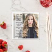 Spaß Fakten wussten Sie Abschluss Foto modern Serviette (Beispiel)