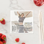 Spaß Fakten wussten Sie Abschluss Foto modern Serviette (Beispiel)