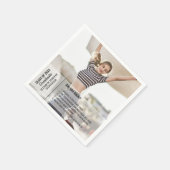 Spaß Fakten wussten Sie Abschluss Foto modern Serviette (Ecke)