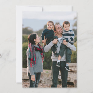 Spaß Familie Foto Es Ihren Weg neue Jahre flache K Feiertagskarte