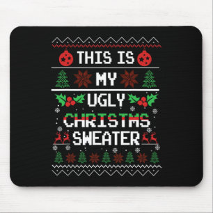 Spaß Familie passt Weihnachten hässliche Weihnacht Mousepad