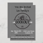 Spaß Familie und Freunde kochen Einladung (Vorne/Hinten)