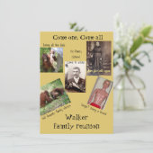 Spaß-Familien-Wiedersehen Einladung (Stehend Vorderseite)