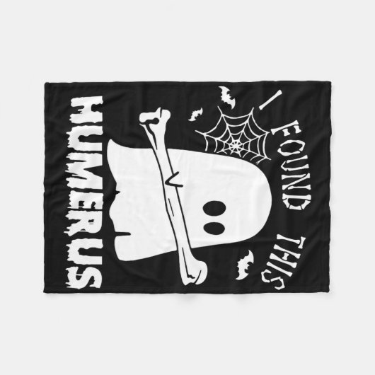 Spaß fand ich diesen Humerus Boo Ghost Halloween C Fleecedecke (Vorderseite (Horizontal))