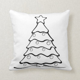 Spaß färben mich Weihnachtsbaum Crafty Kissen