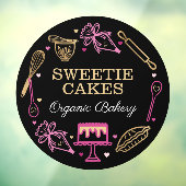 Spaß farbenfroh Backen & Kochen Utensil Schwarz & Fensteraufkleber (Blatt 3)