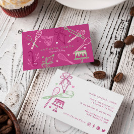 Spaß Farbenfroh Backen & Kochen Utensirosa Visitenkarte