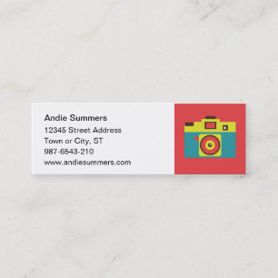 Spaß farbenfroh CMYK Lomo Kamerahograf Mini Visitenkarte