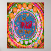 Spaß farbenfroh dankbar für die heutige Inspiritiv Poster (Vorne)