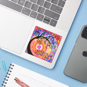 Spaß farbenfroh Embrace the Journey Tree Aufkleber (Laptop mit iPhone)