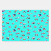 Spaß farbenfroh Küstenmeer Leben Geschenkpapier Set (Vorderseite)