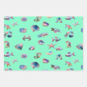 Spaß farbenfroh Küstenmeer Leben Geschenkpapier Set (Vorderseite 3)