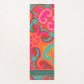 Spaß farbenfroh lebendige Abstrakte Wirbel Inspiri Yogamatte (Vorderseite)