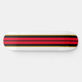 Spaß Farbenfroh leuchtend rot Schwarz-weiße Racing Skateboard (Horizontal)