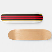 Spaß Farbenfroh leuchtend rot Schwarz-weiße Racing Skateboard (Horizontal)