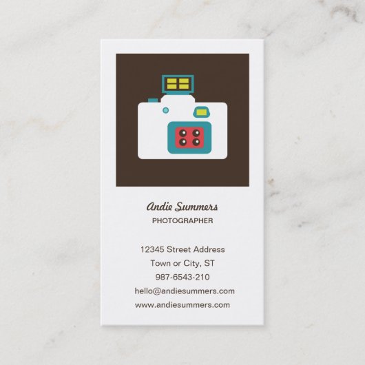 Spaß farbenfroh Lomo Action S Kamera Fotograf Visitenkarte (Vorderseite)