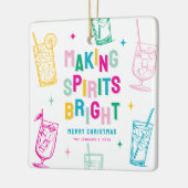 Spaß farbenfroh machen Spirituosen Foto Weihnachte Keramikornament (Links)