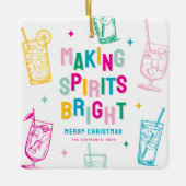 Spaß farbenfroh machen Spirituosen Foto Weihnachte Keramikornament (Vorderseite)