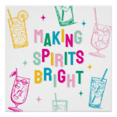 Spaß farbenfroh machen Spirituosen Glanz Weihnacht Poster (Vorderseite)