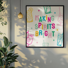Spaß farbenfroh machen Spirituosen Glanz Weihnacht Poster