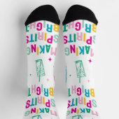 Spaß farbenfroh machen Spirituosen Glanz Weihnacht Socken (Oben)