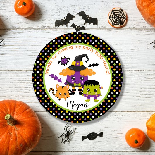 Spaß farbenfroh Monster Halloween-Party Gefallen Runder Aufkleber