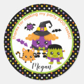 Spaß farbenfroh Monster Halloween-Party Gefallen Runder Aufkleber (Vorderseite)