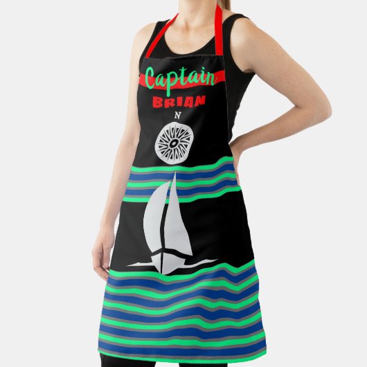 Spaß farbenfroh nautical Themed Schürze (InSitu)